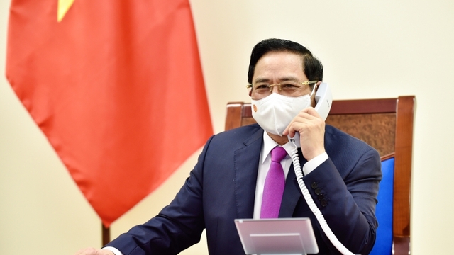 Thủ tướng Chính phủ Phạm Minh Chính điện đàm với Thủ tướng Thái Lan Prayut Chan-o-cha