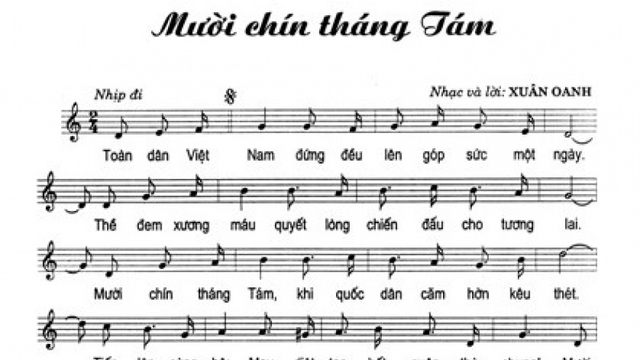 Dấu mốc về ngày khởi nghĩa của dân tộc trong ca khúc "Mười chín tháng Tám"