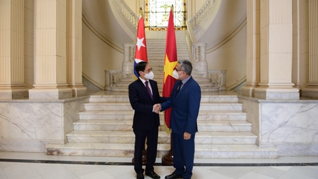 Vietnamese FM meets with Acting FM of Cuba