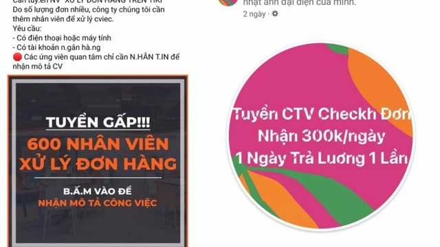 Mất 800 triệu đồng vì tin lời mời "tuyển CTV bán hàng, lương hấp dẫn"