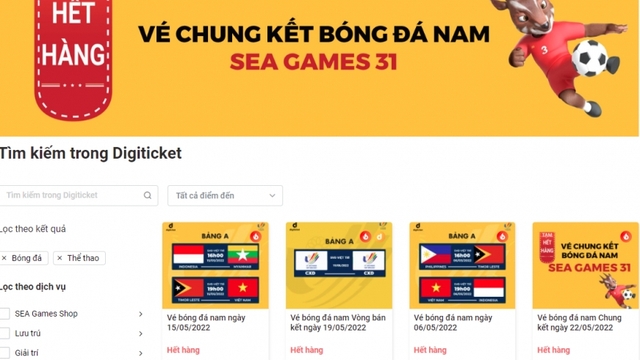 U23 Việt Nam chưa đá bán kết, vé trận chung kết bóng đá nam SEA Games 31 đã bán hết