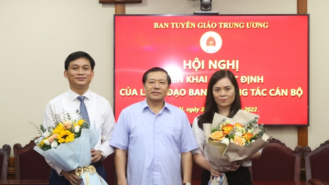 Ban Tuyên giáo Trung ương công bố quyết định về công tác cán bộ