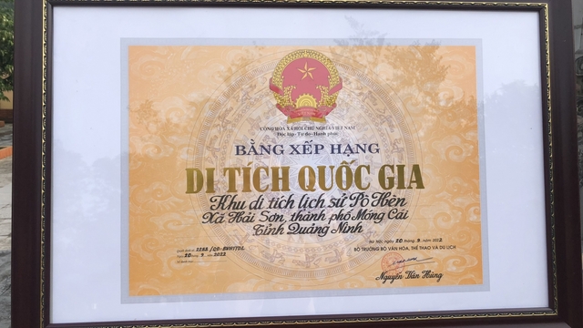 Khu Di tích lịch sử Pò Hèn ở Quảng Ninh được xếp hạng di tích Quốc gia