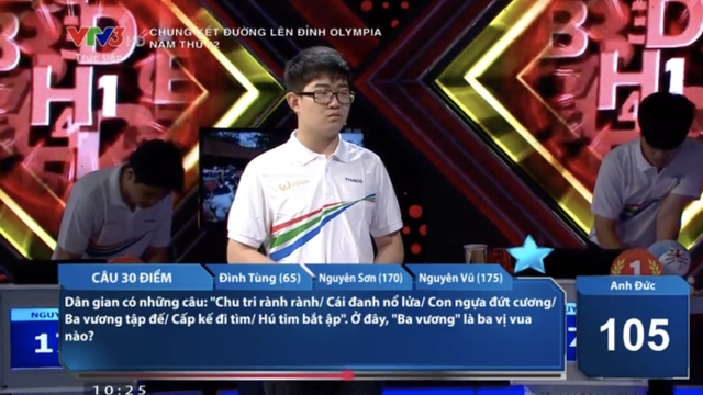 Hai câu hỏi lịch sử của Đường lên đỉnh Olympia bị sai đáp án?