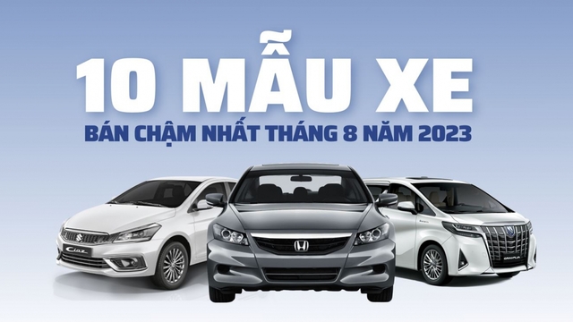 Top 10 mẫu xe bán chậm nhất tháng 8: Toàn bộ đều là xe thương hiệu Nhật