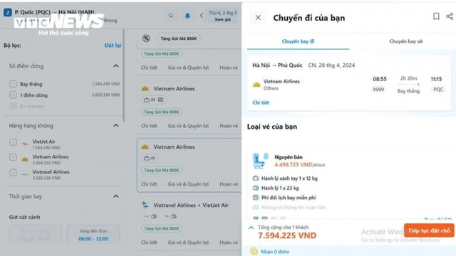 Giá vé máy bay 30/4 lại 'nóng'