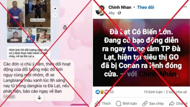 Bác bỏ thông tin sai sự thật “Đà Lạt xảy ra biến lớn”