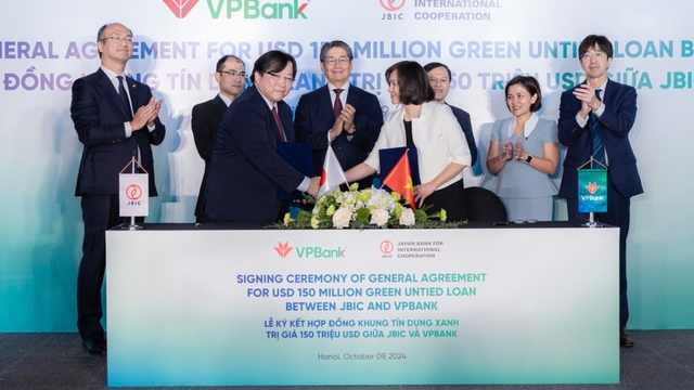 VPBank nhận hạn mức tín dụng 150 triệu USD từ JBIC tài trợ dự án năng lượng sạch