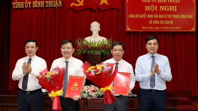 Tỉnh ủy Bình Thuận công bố quyết định về công tác cán bộ