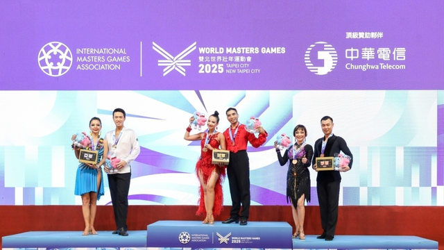 Cặp VĐV Dancesport trung niên Việt Nam đăng quang ở World Masters Games 2025
