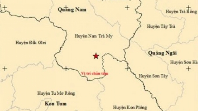 Five earthquakes shake Quang Nam and Kon Tum