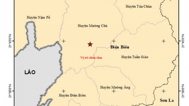 Xảy ra trận động đất thứ 2 trong ngày tại huyện Mường Chà