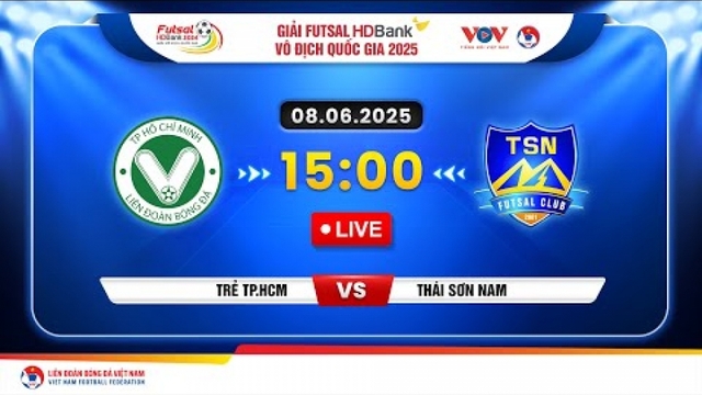 Xem trực tiếp Thái Sơn Nam vs Trẻ TP.HCM tại giải Futsal HDBank VĐQG 2025