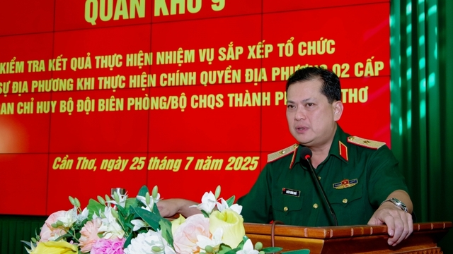 Bộ Tư lệnh Quân khu 9 kiểm tra tại Ban chỉ huy BĐBP thành phố Cần Thơ