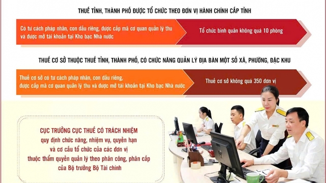 Cơ cấu tổ chức, bộ máy mới của Cục Thuế từ ngày 1/7/2025