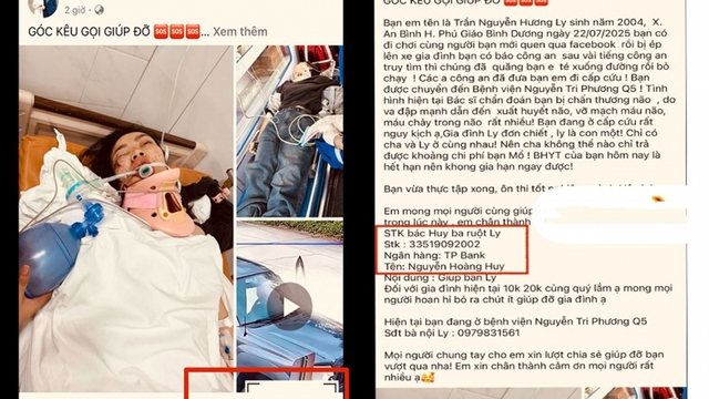 Thông tin cô gái ở TP.HCM bị bắt cóc, quăng xuống đường chấn thương não là bịa đặt