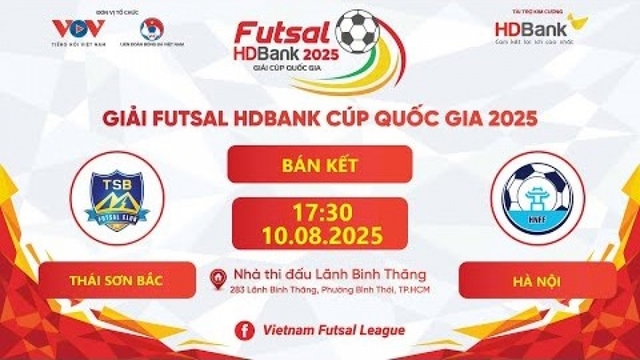 Xem trực tiếp Thái Sơn Bắc vs Hà Nội tại giải Futsal HDBank Cúp Quốc gia 2025