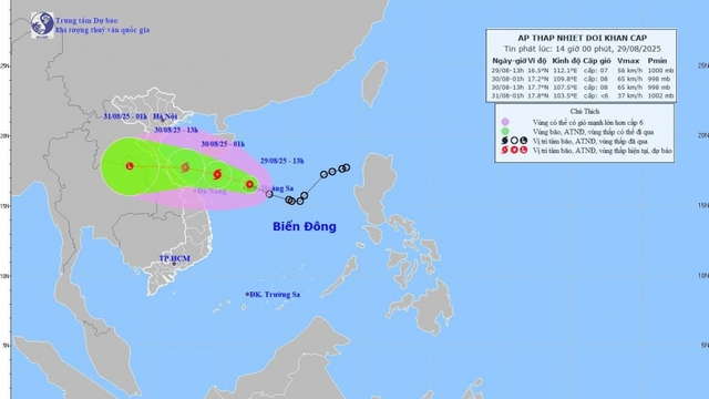 Áp thấp nhiệt đới trên Biển Đông có khả năng mạnh lên thành bão