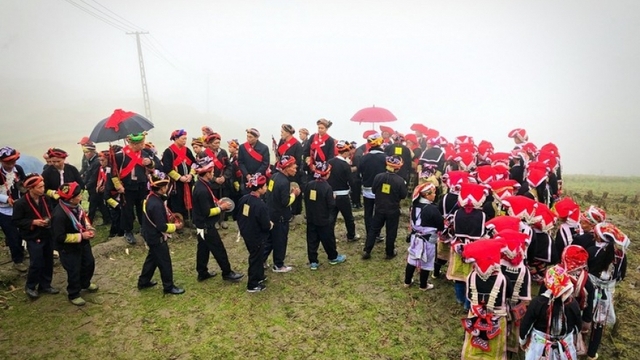 Không gian trưng bày của Bộ Dân tộc và Tôn giáo được thiết kế theo hình dáng hoa sen