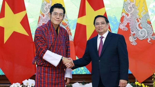 Thủ tướng Phạm Minh Chính hội kiến Quốc vương Bhutan