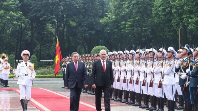 Cuban President begins Vietnam visit, welcomed by Party chief To Lam