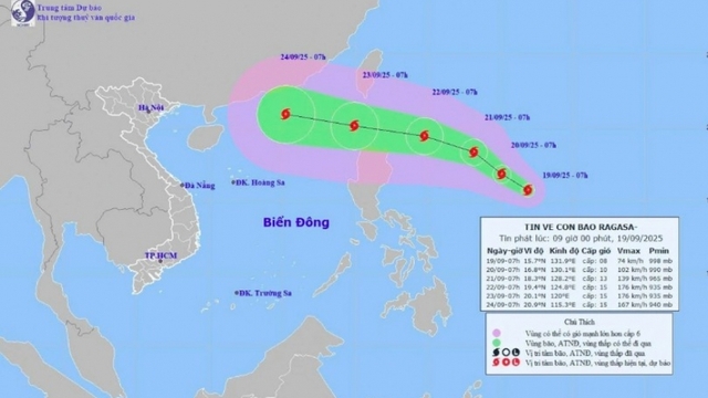 Typhoon Ragasa moving into East Sea, likely to batter Vietnam