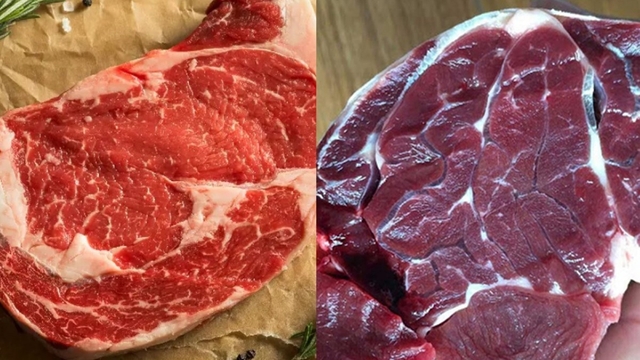 Cách nhận biết thịt bò với thịt lợn, thịt trâu giả bò