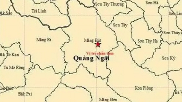 Earthquake measuring 4.5 jolts Quang Ngai province