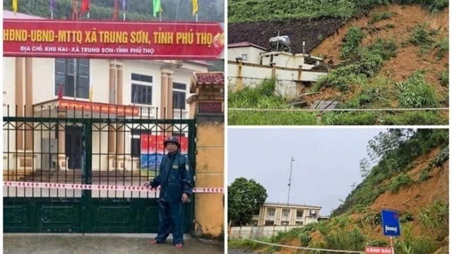 Khởi công trụ sở xã Trung Sơn (Phú Thọ) sau khi bị sạt lở hư hỏng nặng