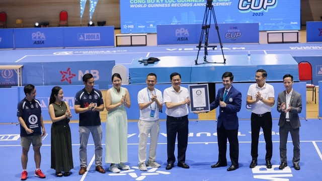 Giải pickleball PPA Tour Asia - MB Vietnam Cup 2025 lập kỷ lục Guinness