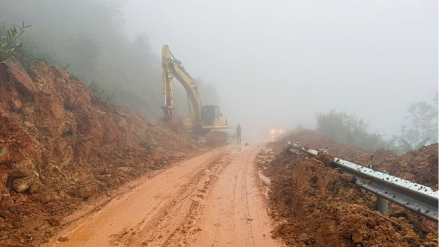 Đã thông tuyến qua đèo Đại Ninh trên Quốc lộ 28B