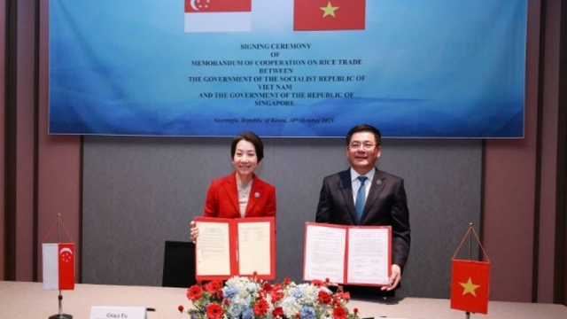 Vietnam, Singapore sign Memorandum of Cooperation on rice trade