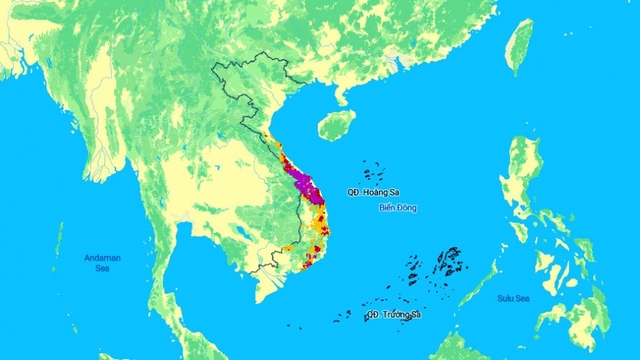 Cảnh báo lũ quét, sạt lở đất và sụt lún đất từ Quảng Trị đến Đắk Lắk
