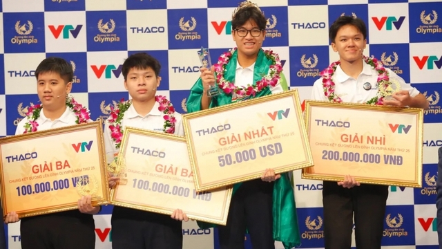 Đường lên đỉnh Olympia 2025: Trần Bùi Bảo Khánh đăng quang với 215 điểm