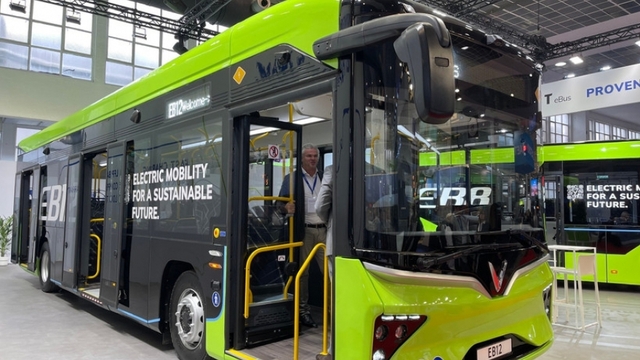 VinFast electric buses introduced at Busworld Europe 2025