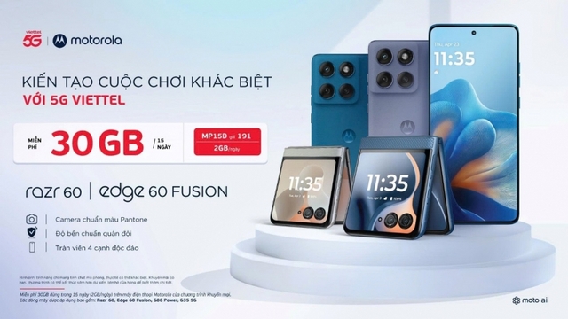 5G Viettel đồng hành cùng Motorola trong chiến dịch quay trở lại Việt Nam