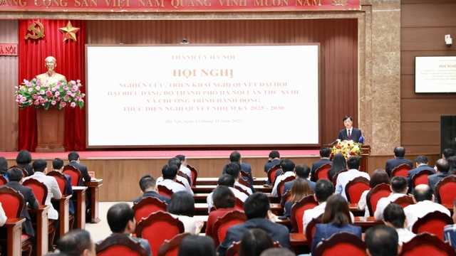Hà Nội tổ chức Hội nghị quán triệt Nghị quyết Đại hội Đảng bộ lần thứ XVIII