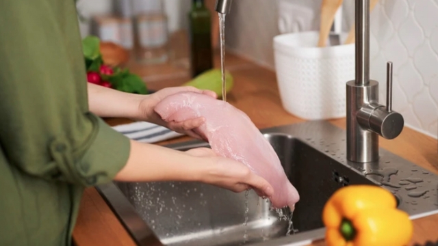 Rửa thịt sống dưới vòi nước chảy, nguy cơ cực kỳ nguy hiểm nhiều người chưa biết