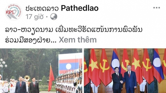 Lao media highlights President Thongloun’s Vietnam visit