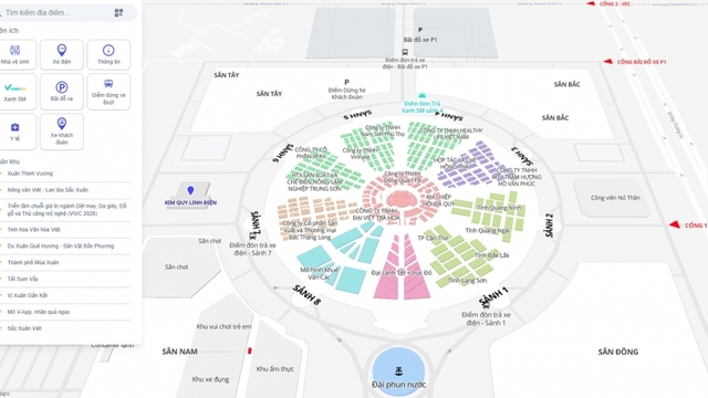 Bản đồ dẫn lối hành trình du xuân xuyên Việt tại 8 phân khu Hội chợ Mùa Xuân 2026
