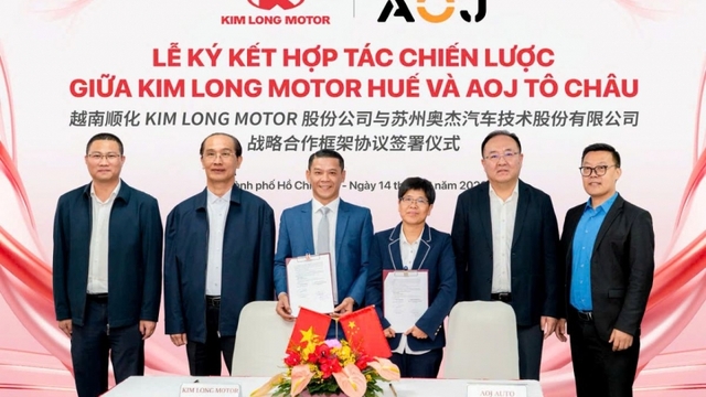 Kim Long Motor hợp tác chiến lược AOJ Tô Châu tạo chuỗi cung ứng xe thương mại