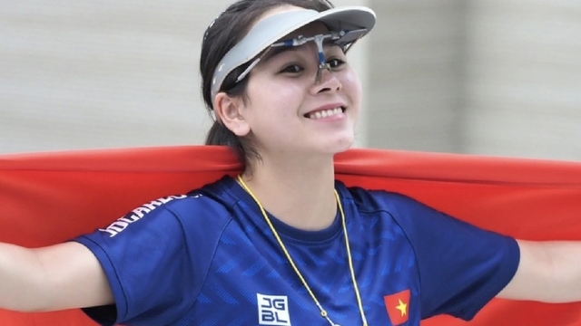 Trinh Thu Vinh holds world No. 28 in women’s 10m air pistol