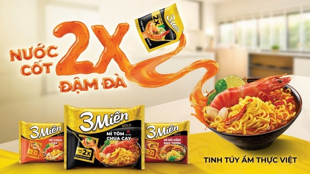 Bí quyết từ gói nước cốt 2X gấp đôi đậm đà từ mì 3 Miền
