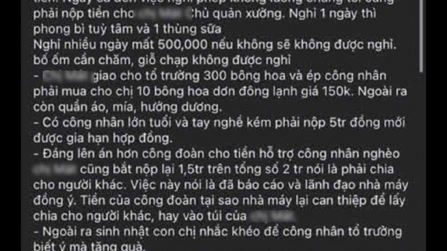 Ninh Bình: Xôn xao thông tin công nhân tố bị “chèn ép” lan truyền trên mạng