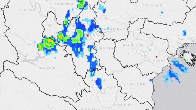 Cảnh báo dông, lốc, sét và mưa lớn cục bộ tại khu vực nội thành Hà Nội