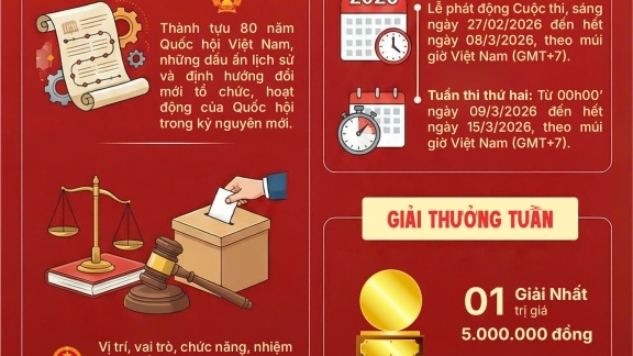 Thể lệ cuộc thi trực tuyến tìm hiểu bầu cử Quốc hội và HĐND các cấp