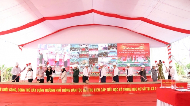 Đồng loạt khởi công các trường nội trú tại khu vực biên giới đất liền