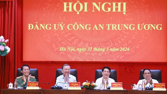 Tổng Bí thư Tô Lâm dự và phát biểu chỉ đạo Hội nghị Đảng ủy Công an Trung ương