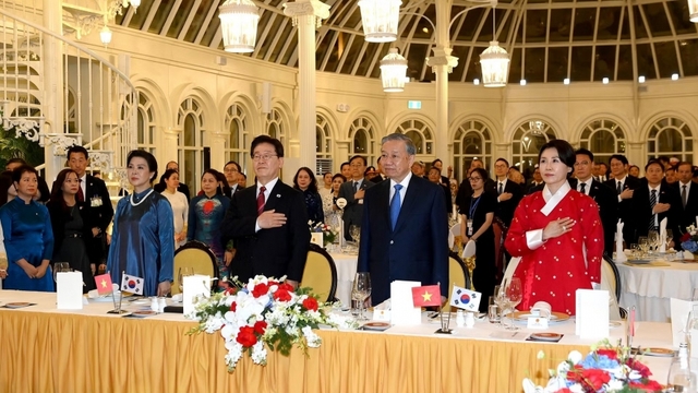 Tổng Bí thư, Chủ tịch nước Tô Lâm chủ trì tiệc chiêu đãi Tổng thống Hàn Quốc