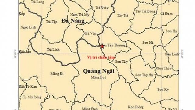 Quảng Ngãi xảy ra 2 trận động đất